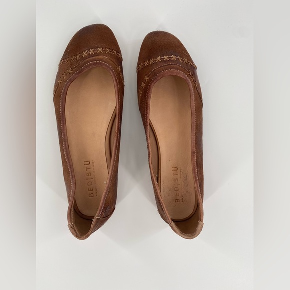Bed Stu Lexie Brown Leather Ballet Flats - Picture 6 of 11